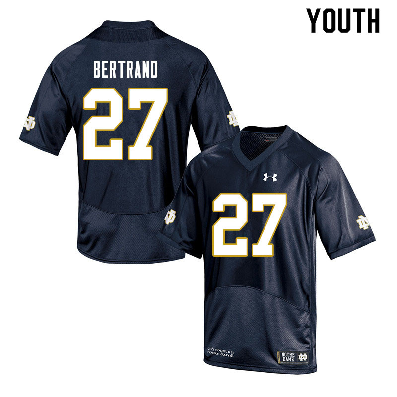 Youth NCAA Notre Dame Fighting Irish #27 JD Bertrand Stitched College Under Armour Authentic Navy Football Jersey WQ10L15SW